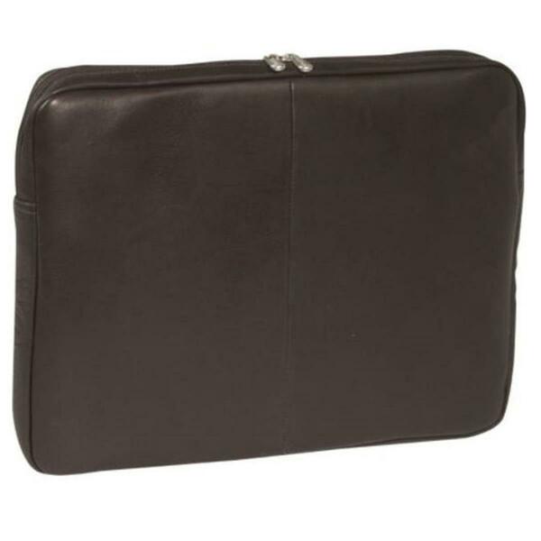 Piel Leather 17In Zip Laptop Sleeve - Chocolate 2894-CHC